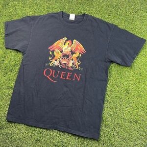 Vintage 2003 Blue Bar Anvil Queen Shirt Fade Rock Band Tee